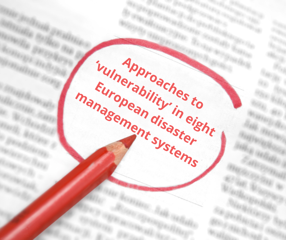 Approaches to ‘vulnerability’ in eight European disaster management systems